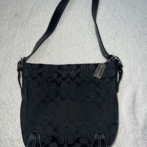 Coach Black Signature Shoulder Bag